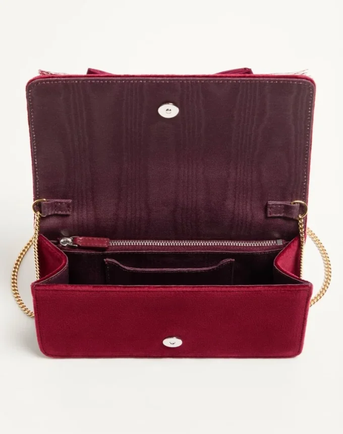 Vlogo Signature Mini Velvet Shoulder Bag