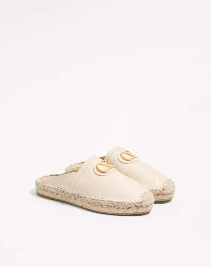 Vlogo Signature Mule In Grainy Calfskin 25Mm