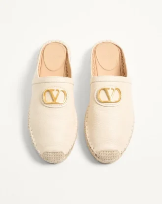 Vlogo Signature Mule In Grainy Calfskin 25Mm