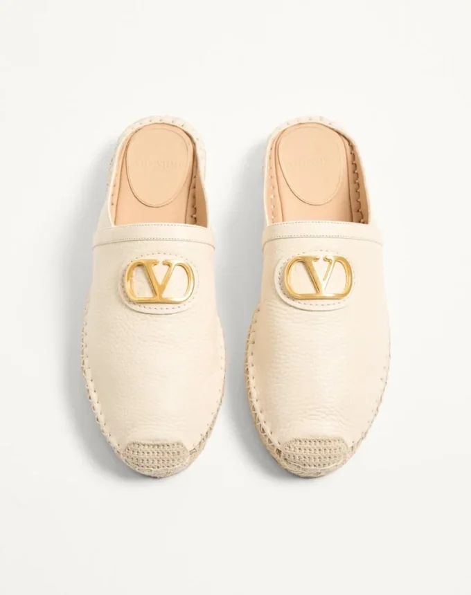 Vlogo Signature Mule In Grainy Calfskin 25Mm