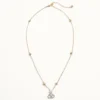 VLogo Signature Necklace in Metal, Pearl and Swarovski® Crystals VLogo Signature Necklace in Metal, Pearl and Swarovski® Crystals