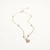VLogo Signature Necklace in Metal, Pearl and Swarovski® Crystals VLogo Signature Necklace in Metal, Pearl and Swarovski® Crystals