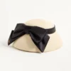 Vlogo Signature Panama Bucket Hat With Satin Bow Vlogo Signature Panama Bucket Hat With Satin Bow