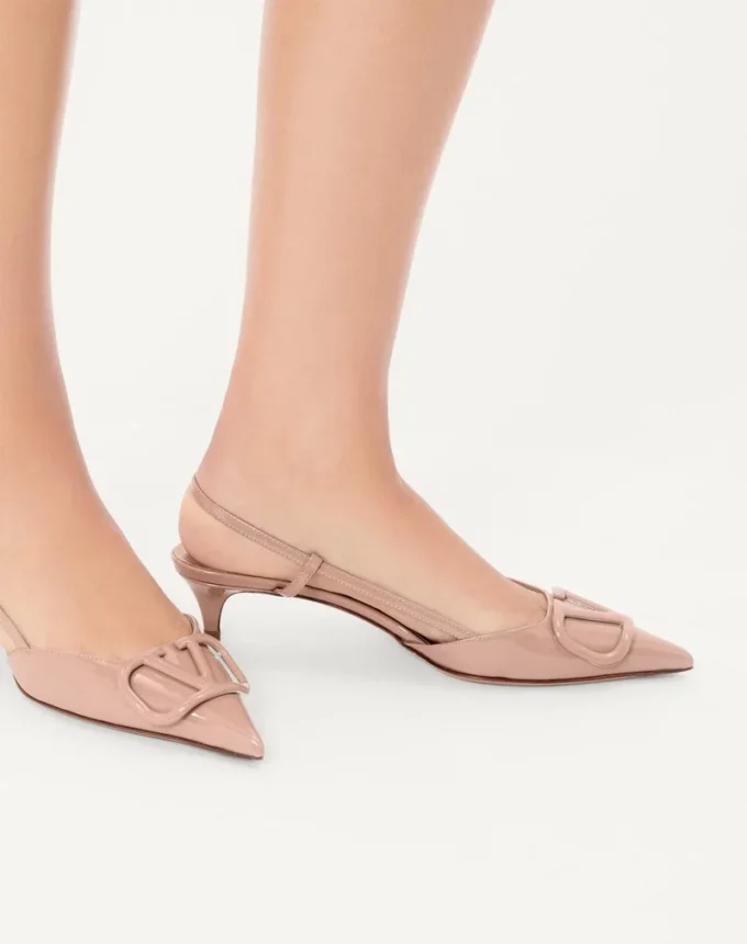 Vlogo Signature Patent Leather Slingback Pump 40Mm / 1.6 In.