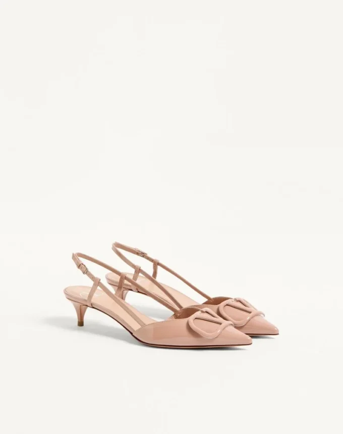 Vlogo Signature Patent Leather Slingback Pump 40Mm / 1.6 In.