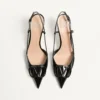VLogo Signature Patent Leather Slingback Pump 80Mm
