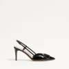 VLogo Signature Patent Leather Slingback Pump 80Mm