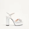 VLogo Signature Platform Sandal In Laminated Nappa Leather 115mm