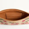 Vlogo Signature Pouch In Jacquard Raffia With Cherryfic Pattern