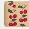 Vlogo Signature Pouch In Jacquard Raffia With Cherryfic Pattern
