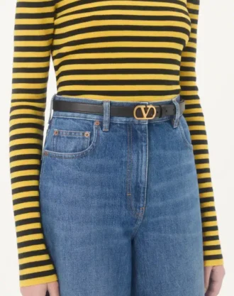 VLogo Signature Reversible Shiny Calfskin Belt – 20mm / 1.2 In.