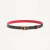 VLogo Signature Reversible Shiny Calfskin Belt – 20mm / 1.2 In.