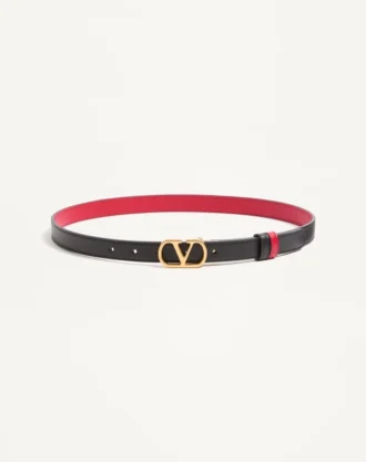 VLogo Signature Reversible Shiny Calfskin Belt – 20mm / 1.2 In.