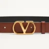 Vlogo Signature Reversible Shiny Calfskin Belt 30 Mm