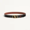 Vlogo Signature Reversible Shiny Calfskin Belt 30 Mm