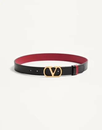 VLogo Signature Reversible Shiny Calfskin Belt – 30Mm / 1.2 In.