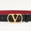 VLogo Signature Reversible Shiny Calfskin Belt – 30Mm / 1.2 In.