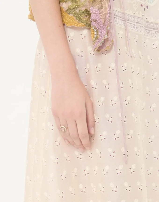 VLogo Signature Ring In Metal, Enamel And Crystals