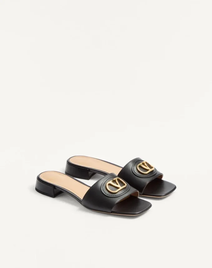 Vlogo Signature Slide Sandal In Calfskin 20Mm