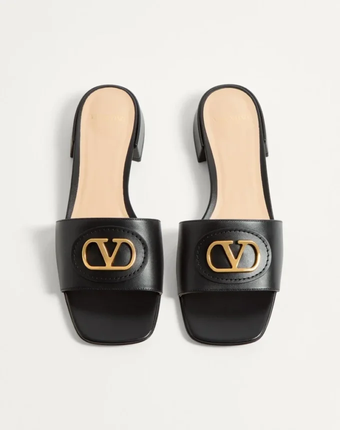 Vlogo Signature Slide Sandal In Calfskin 20Mm