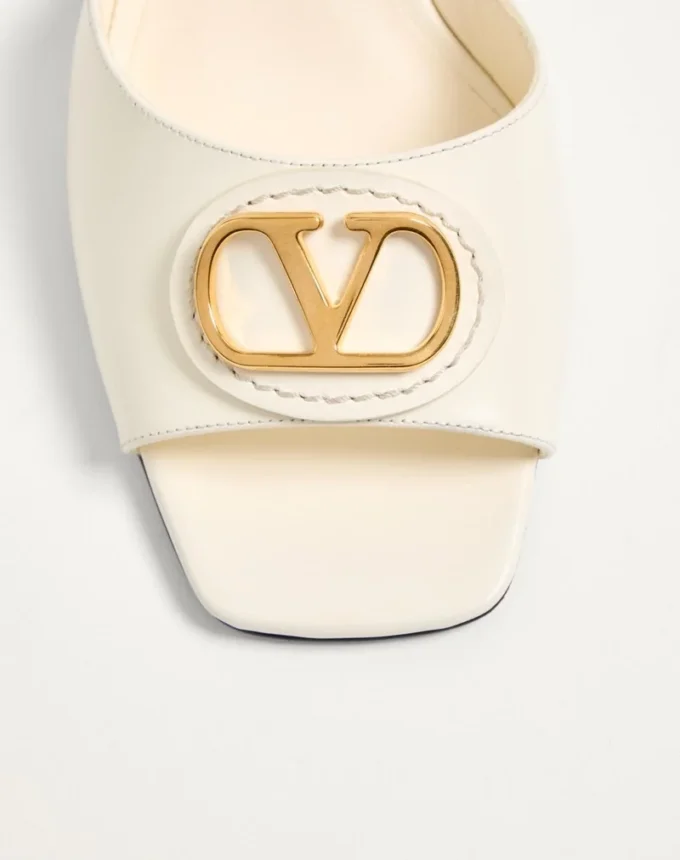 Vlogo Signature Slide Sandal In Calfskin 60Mm