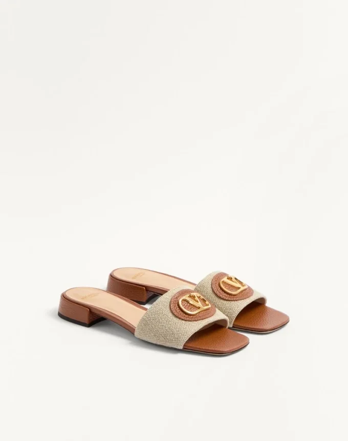 Vlogo Signature Slide Sandal In Canvas 20Mm