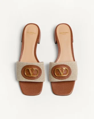 Vlogo Signature Slide Sandal In Canvas 20Mm