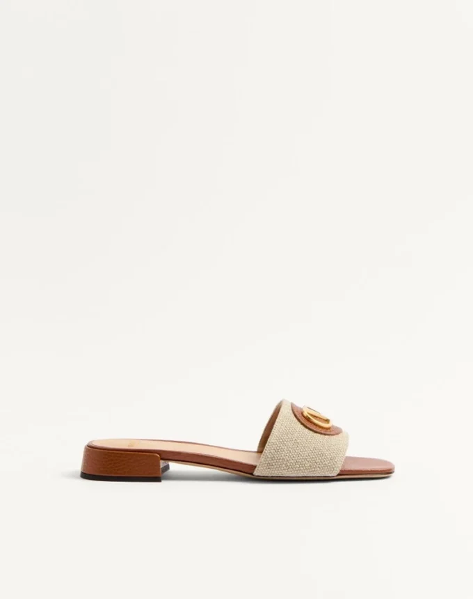 Vlogo Signature Slide Sandal In Canvas 20Mm
