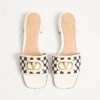 Vlogo Signature Slide Sandal In Plus De Pois Fabric 20Mm Vlogo Signature Slide Sandal In Plus De Pois Fabric 20Mm