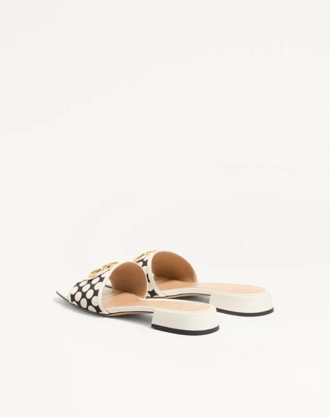 Vlogo Signature Slide Sandal In Plus De Pois Fabric 20Mm Vlogo Signature Slide Sandal In Plus De Pois Fabric 20Mm