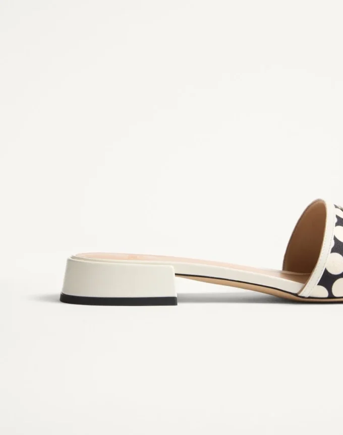 Vlogo Signature Slide Sandal In Plus De Pois Fabric 20Mm Vlogo Signature Slide Sandal In Plus De Pois Fabric 20Mm