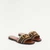 Vlogo Signature Slide Sandal With Crochet Embroidery