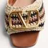 Vlogo Signature Slide Sandal With Crochet Embroidery 60Mm Vlogo Signature Slide Sandal With Crochet Embroidery 60Mm