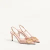 Vlogo Signature Slingback Calfskin Pump With Jewel Logo 80Mm