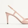 Vlogo Signature Slingback Calfskin Pump With Jewel Logo 80Mm