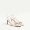 Vlogo Signature Slingback Pump In Calfskin Leather 80Mm