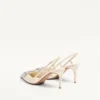Vlogo Signature Slingback Pump In Calfskin Leather 80Mm