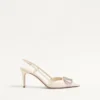Vlogo Signature Slingback Pump In Calfskin Leather 80Mm