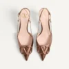 Vlogo Signature Slingback Pump In Laminated Nappa Leather 80Mm