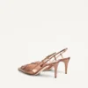 Vlogo Signature Slingback Pump In Laminated Nappa Leather 80Mm