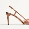 Vlogo Signature Slingback Pump In Laminated Nappa Leather 80Mm