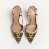 Vlogo Signature Slingback Pump With Crochet Embroidery 80Mm