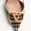 Vlogo Signature Slingback Pump With Crochet Embroidery 80Mm