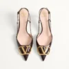 Vlogo Signature Slingback Pumps In 80MM Printed Calfskin