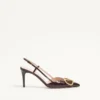 Vlogo Signature Slingback Pumps In 80MM Printed Calfskin
