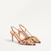 Vlogo Signature Slingback Pumps In Cherryfic Pattern 80Mm