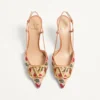 Vlogo Signature Slingback Pumps In Cherryfic Pattern 80Mm