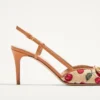 Vlogo Signature Slingback Pumps In Cherryfic Pattern 80Mm