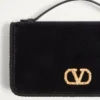 Vlogo Signature Velvet Chain Wallet With Jewel Logo Vlogo Signature Velvet Chain Wallet With Jewel Logo