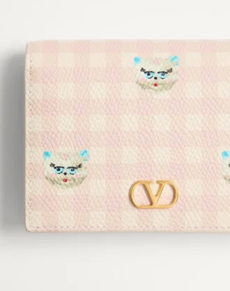 VLogo Signature Wallet in Le Chat De La Maison Grainy Calfskin VLogo Signature Wallet in Le Chat De La Maison Grainy Calfskin